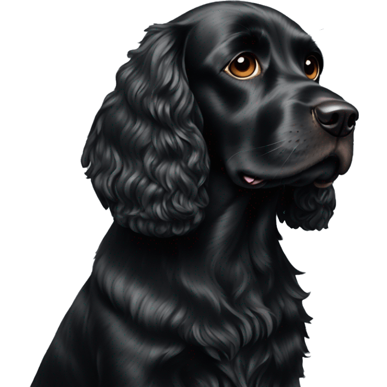 Black cocker spaniel emoji