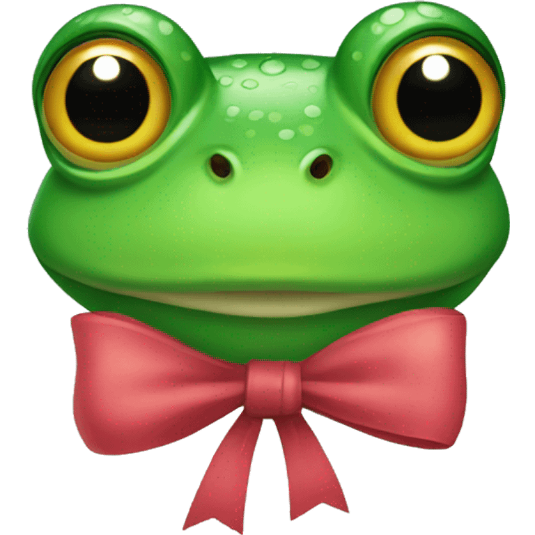 frog with bow emoji