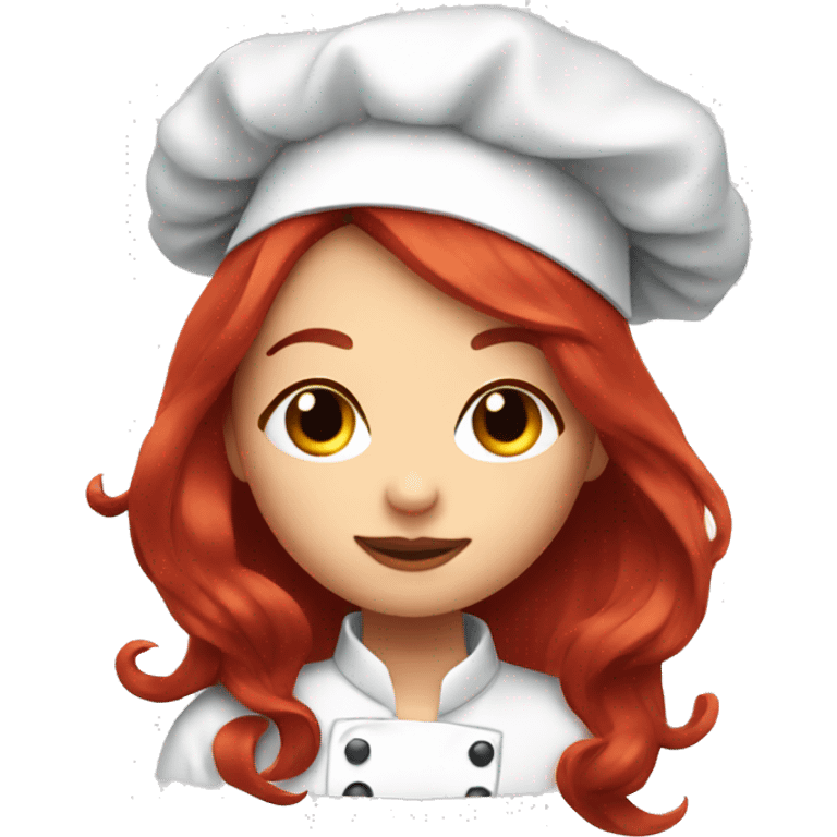 Dreamy girl, red hair doing chefs kiss emoji