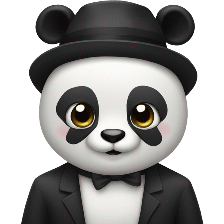 Panda with mustache  emoji