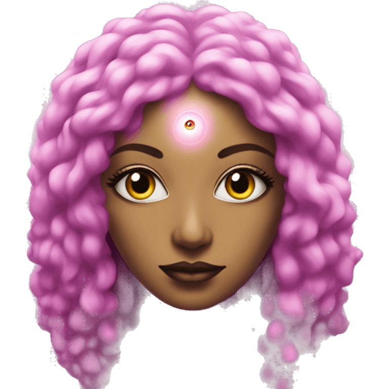 Pleiadian diva woman female third eye pink emoji