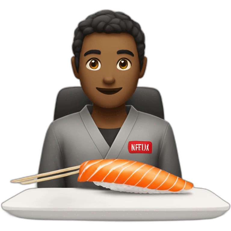 Sushi devant netflix emoji