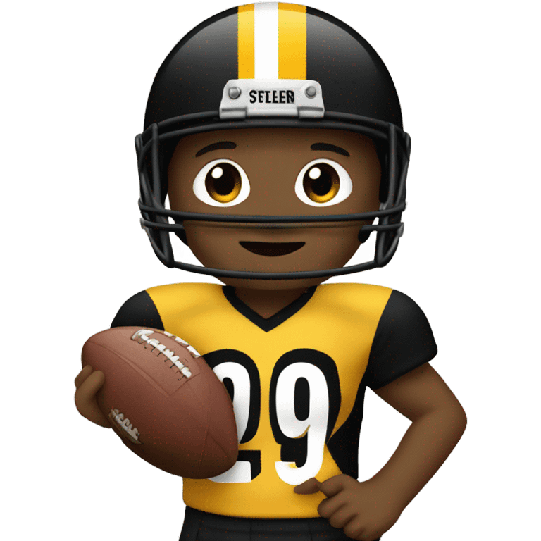 Pittsburgh Steeler with a football emoji