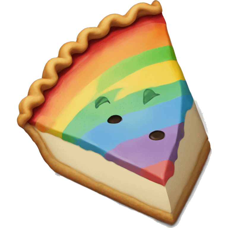 a rainbow pie emoji