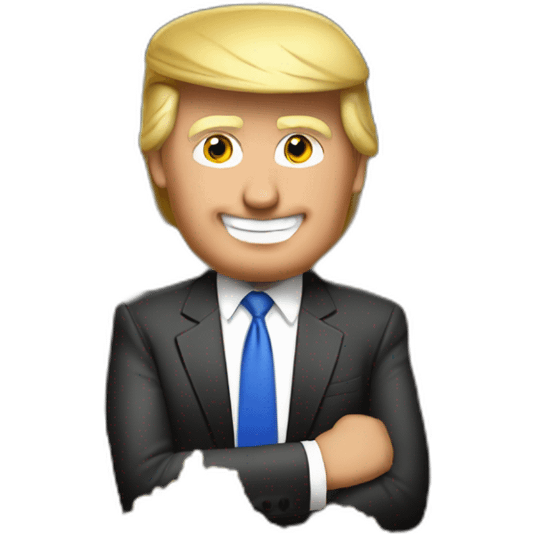 Donald Trump avec la peau noire mangeant du couscous emoji