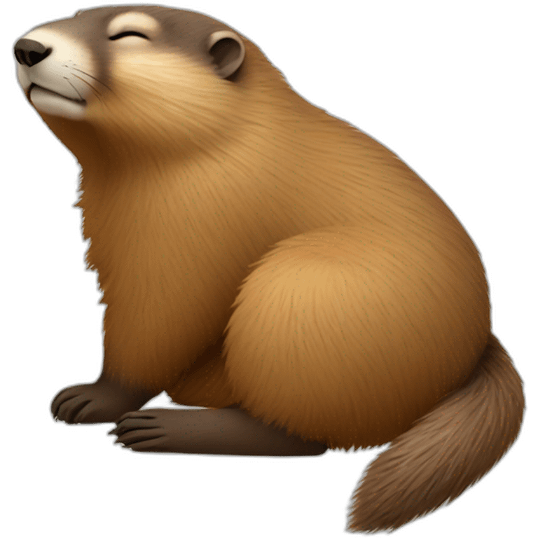 Marmot sleeping emoji