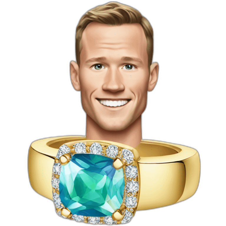 Jonathan Toews as rainbow diamond ring emoji