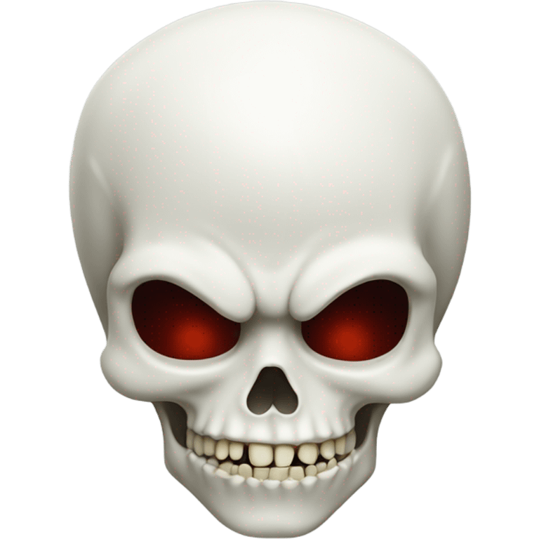 White scull with vampire teeth  emoji