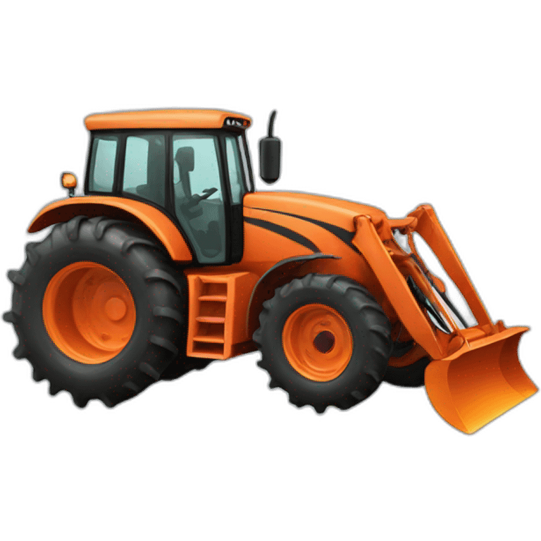 tractor with a shovel underneath emoji