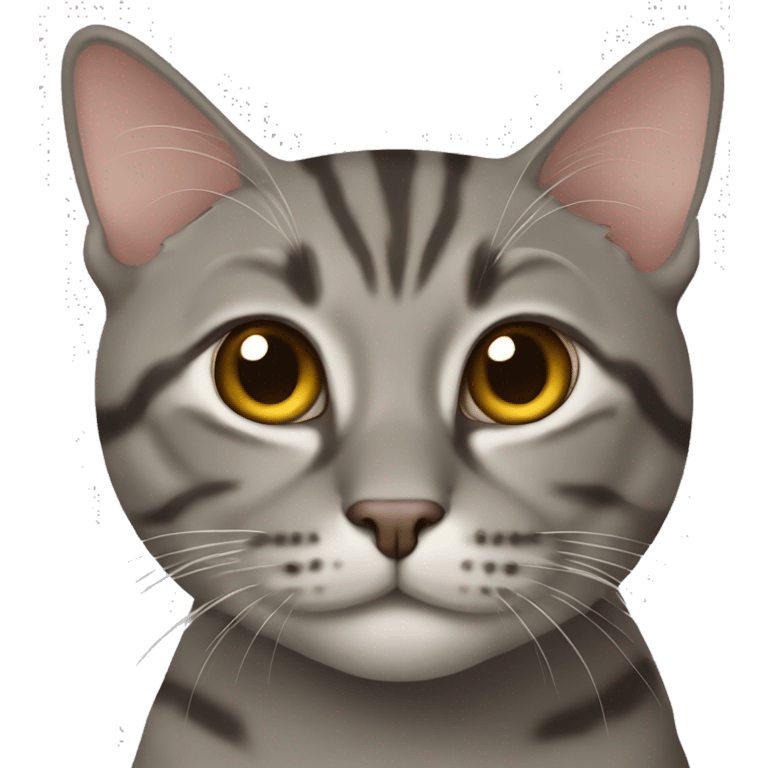 greyish brownish tabby cat emoji