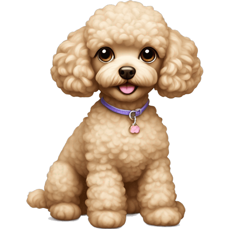 Toy poodle cream emoji