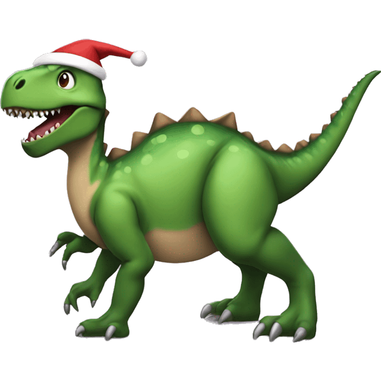 dinosaur santa claus  emoji