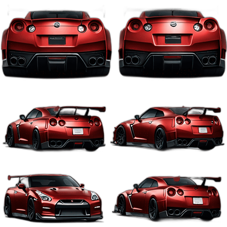 Nissan GTR liberty Walk Red emoji