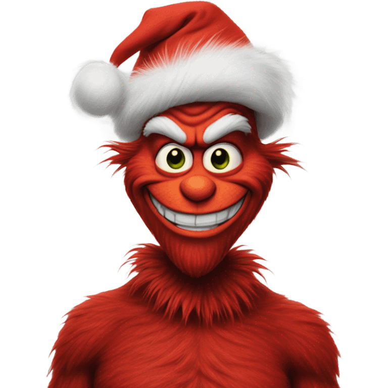 Red grinch emoji