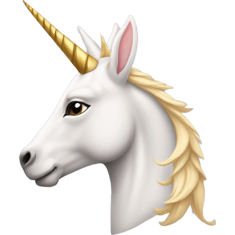 capricorn with unicorn horn - profile and unicorn colors emoji