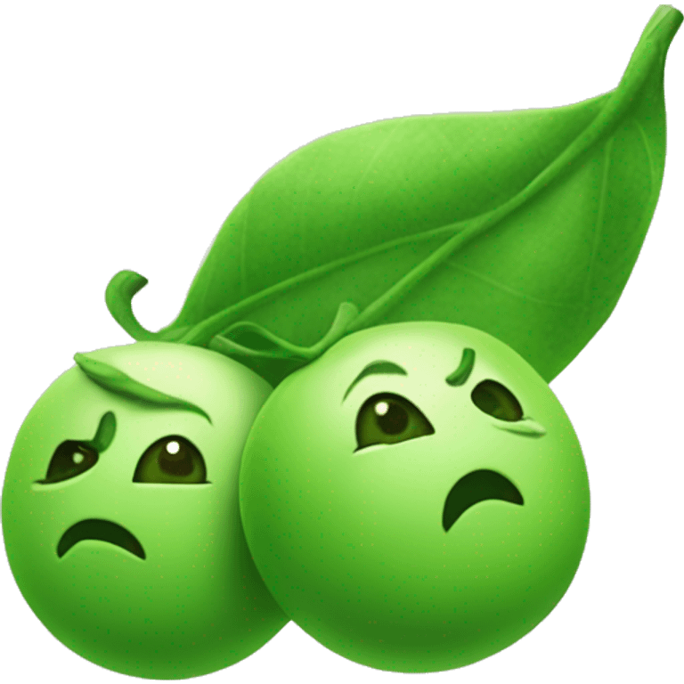 Una pera verde esperando emoji