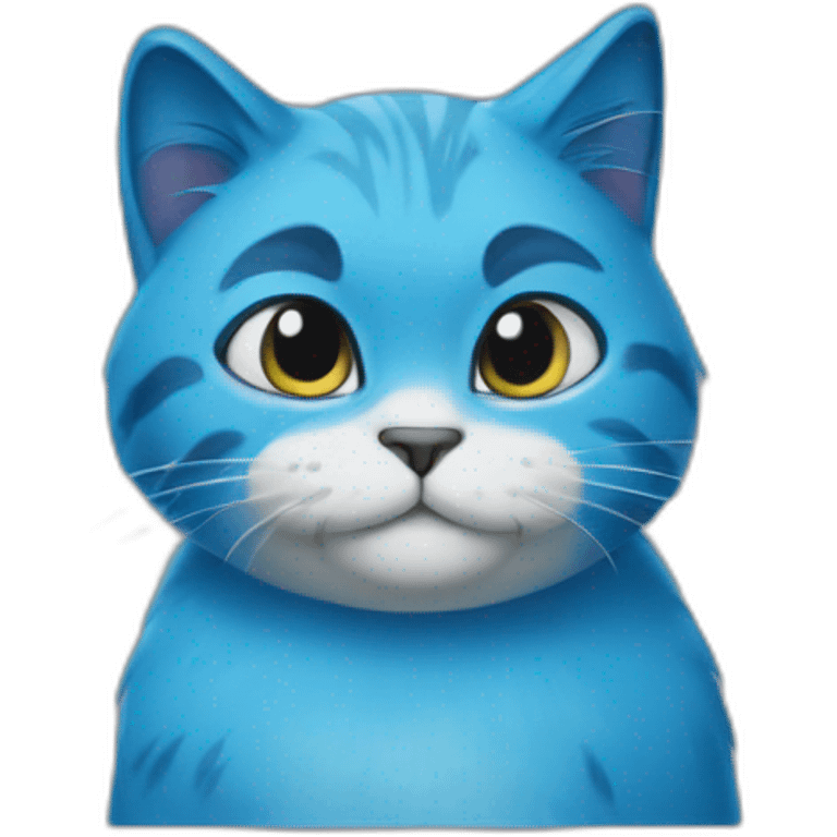 Blue Smurf cat emoji