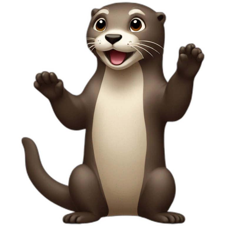 waving otter emoji