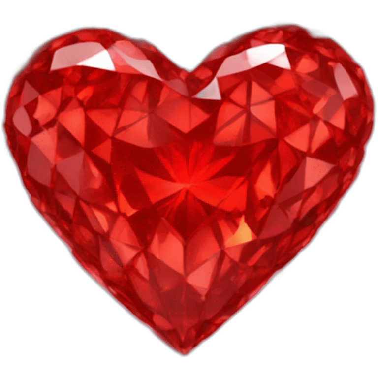 Heart made of red diamonds  emoji