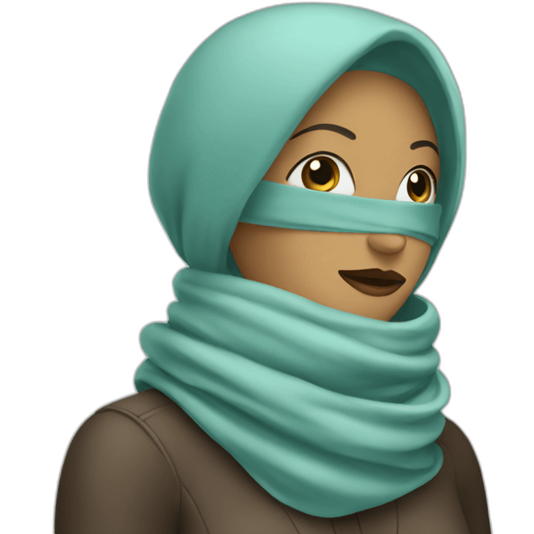 scarf masked woman emoji