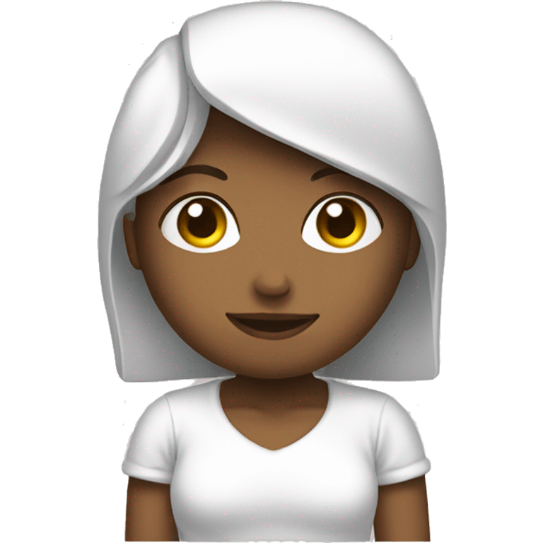 Folded arms girl white emoji