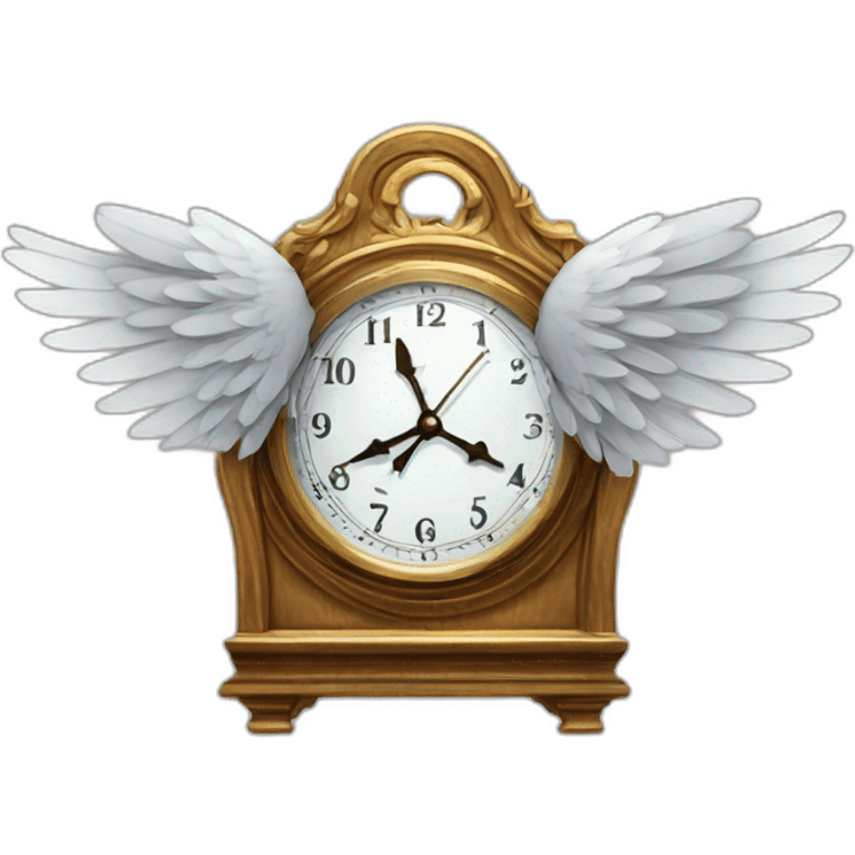 clock with wings emoji