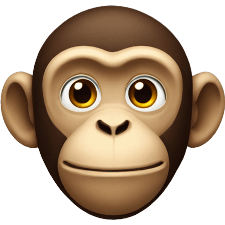 Monkey shaped like circle emoji