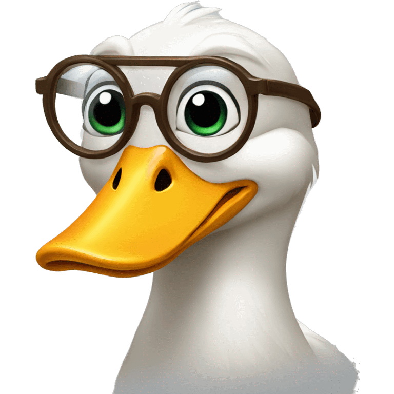 Canard avec des lunettes  emoji