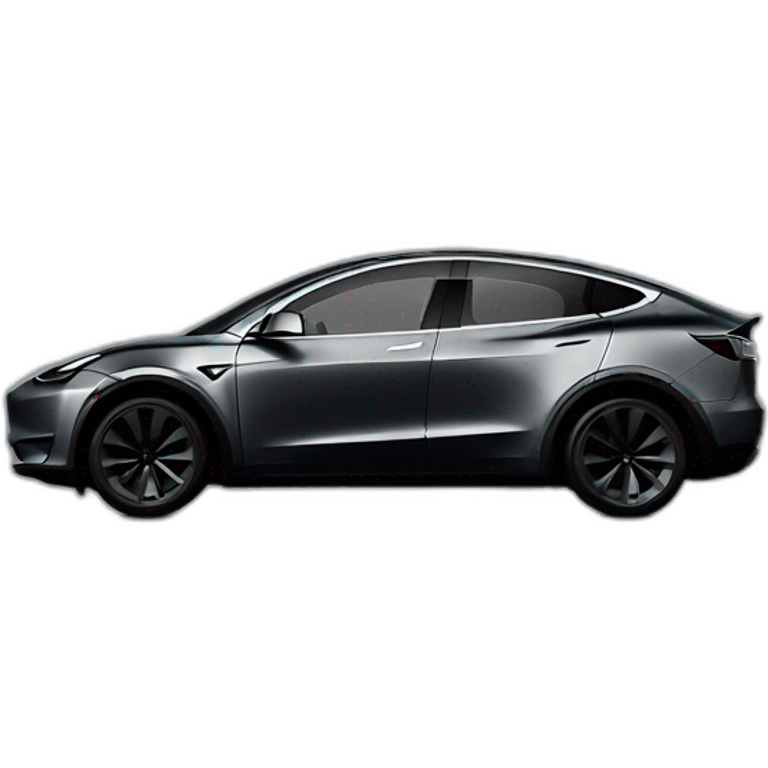 Tesla model y side dark grey emoji