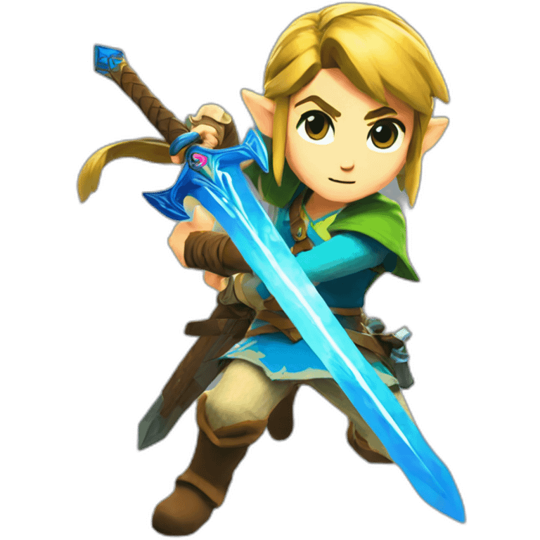 Zelda Breath of the wild Link with sword emoji