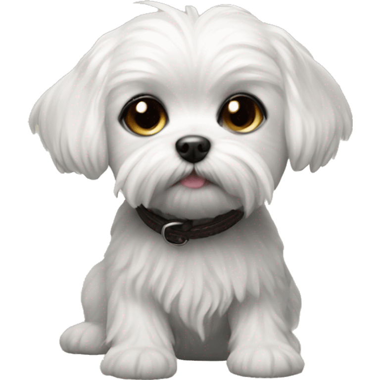 realistic toothless mini maltese dog emoji