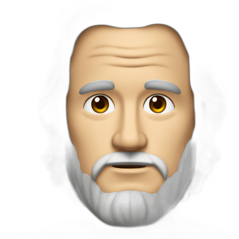 Cabeza de Marlon Brando sin pelo y con barba corta emoji