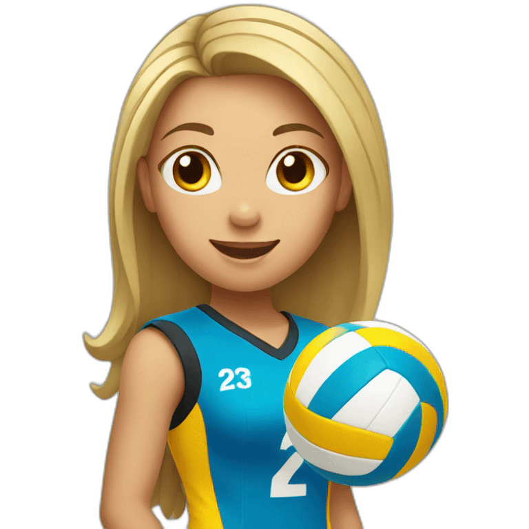 Girl playing volleyball emoji