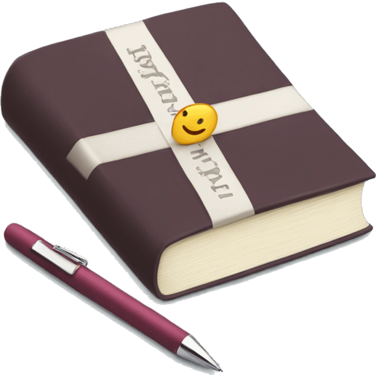 Cute Books and a pen emoji