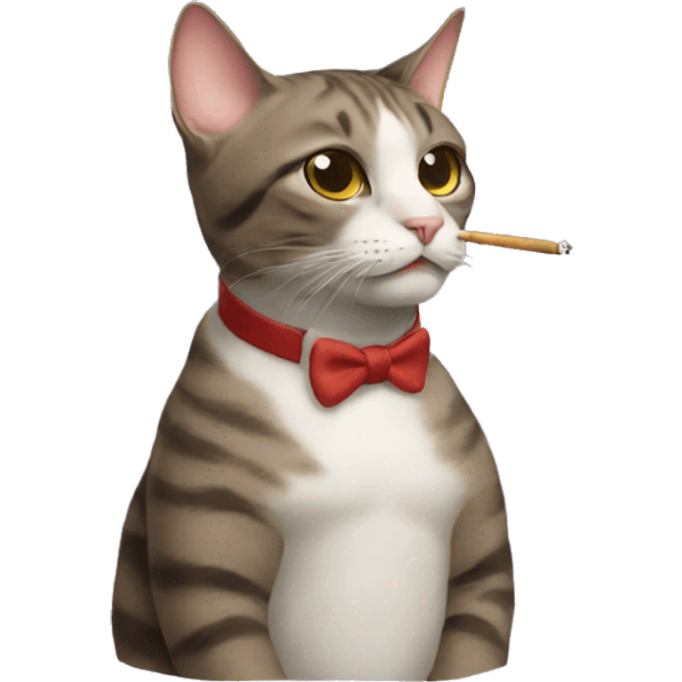 a cat smoking  emoji