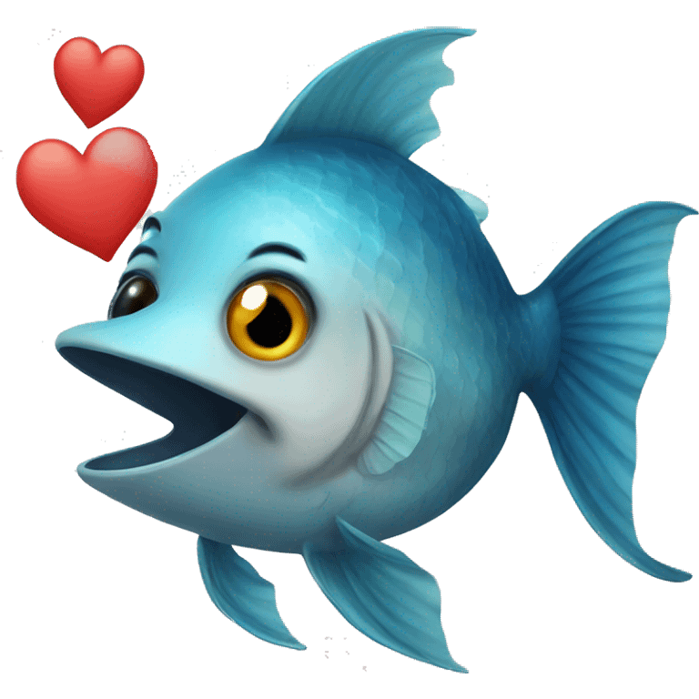 a fish sending kisses  emoji