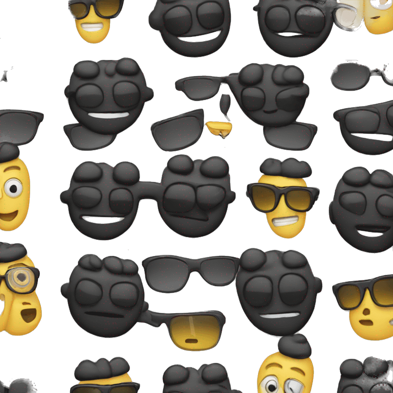 black thin fashion sunglasses no person emoji