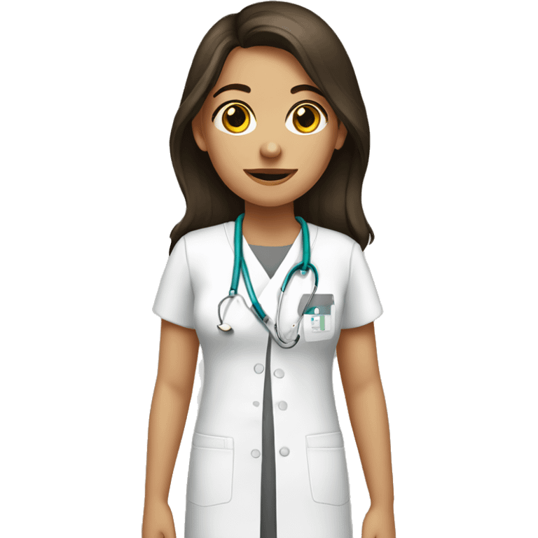 Brunette girl in hospital emoji