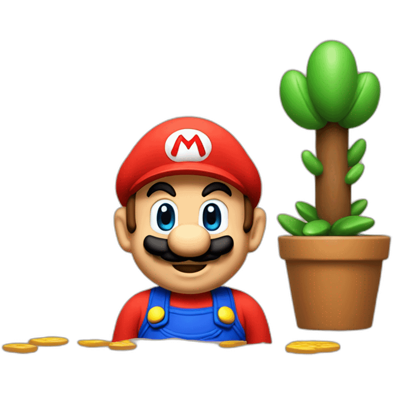 Mario qui fait coucou emoji