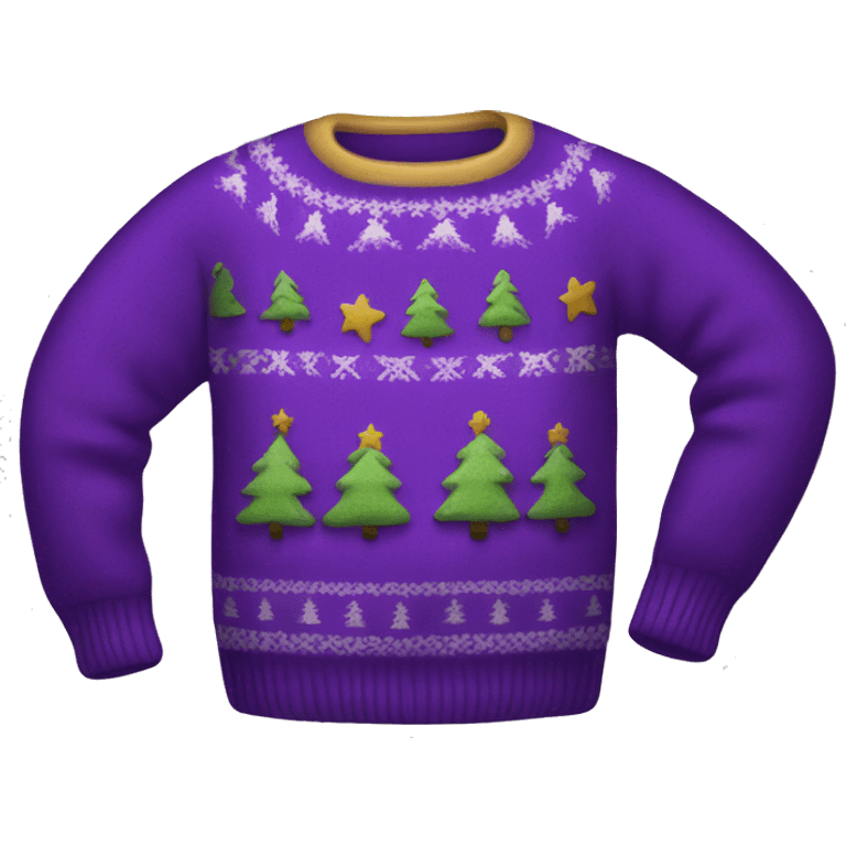 Purple Christmas sweater emoji