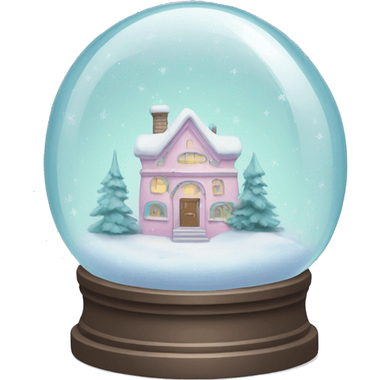 Pastel snowglobe emoji