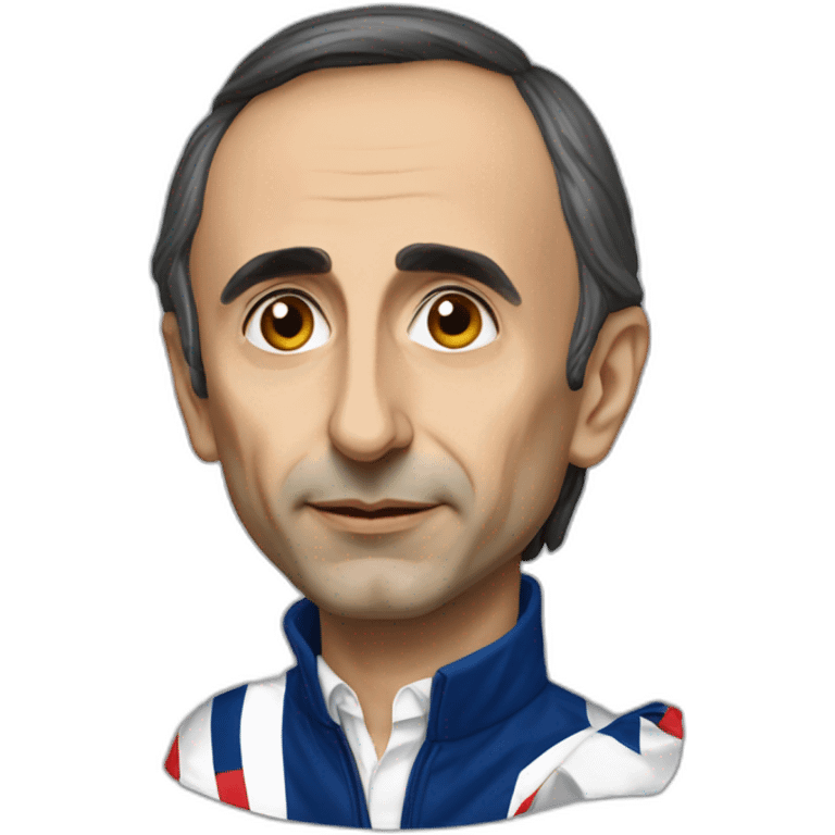 éric zemmour avec un drapeau français  emoji