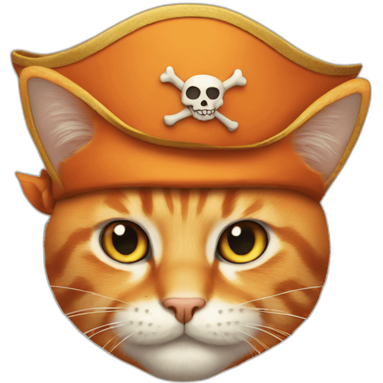 orange cat pirate emoji