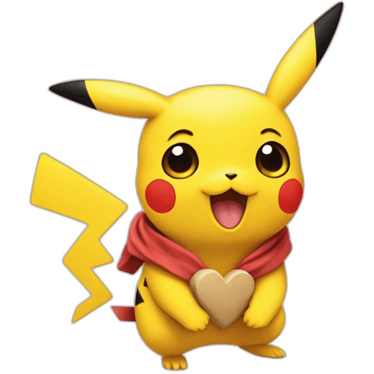 Pikachu avec un coeur emoji