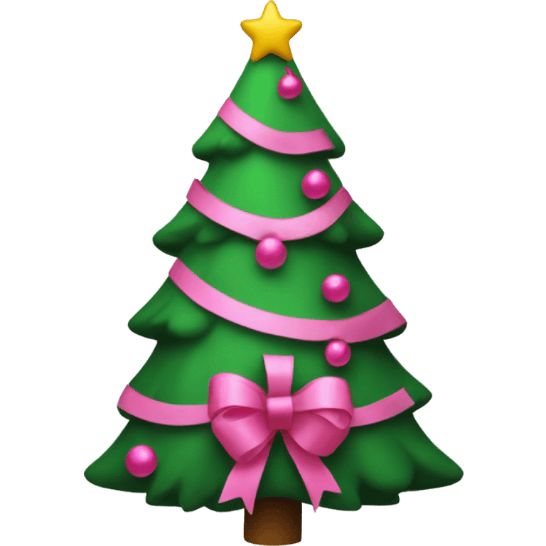 Christmas tree with pink accents  emoji