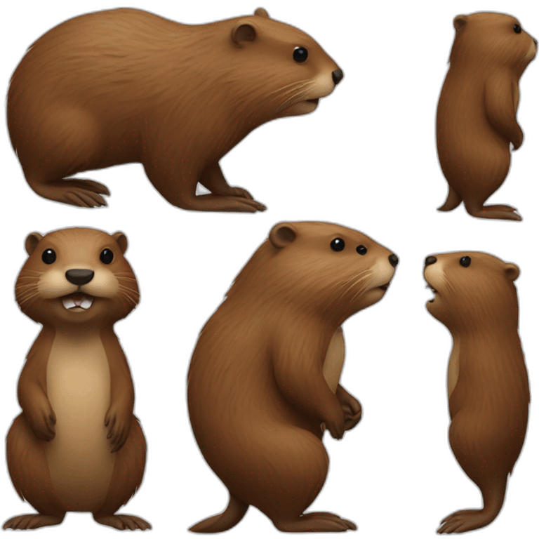 Beaver, with full body emoji