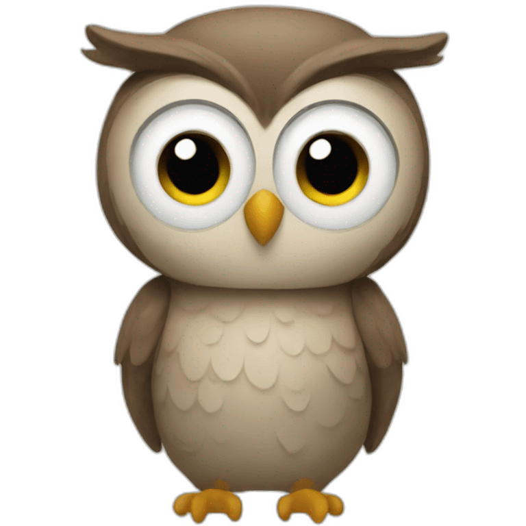 Owl shaped person emoji