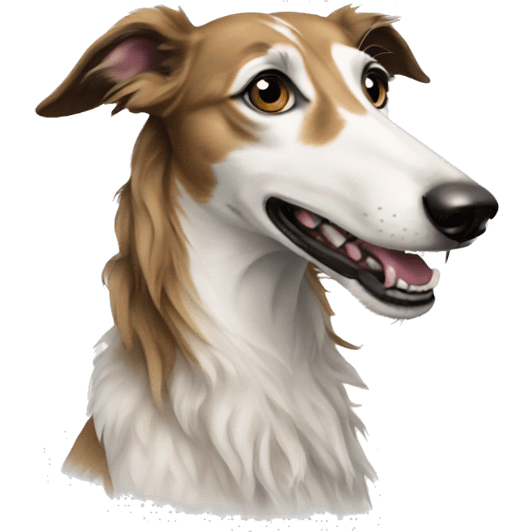 dog borzoi russia greyhound joyful emoji