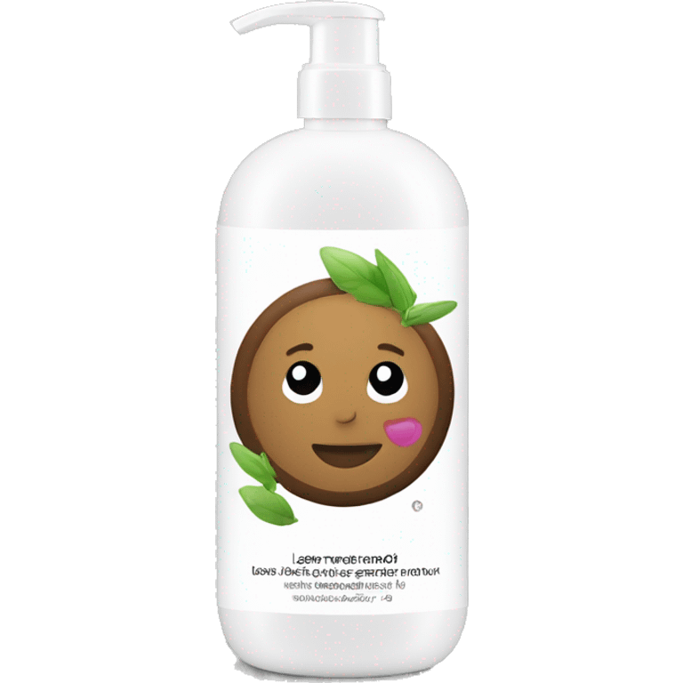 leave-in conditioner bottle with label emoji