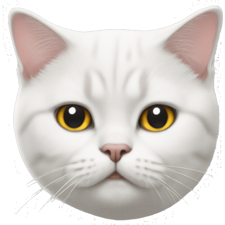 White British shorthair cat emoji